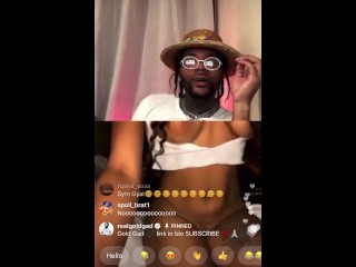 EBONY THOT MASTURBATES ON RAPPER GOLD GAD INSTAGRAM LIVE