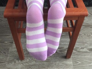 sexy girl dress new knee socks foot fetish